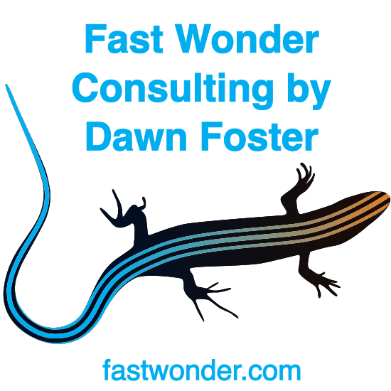 Fast Wonder Consulting by Dawn Foster Lizard logo